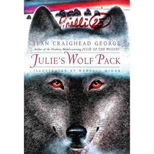 英语原版 狼群JuliesWolfPack纽伯瑞奖得主珍克雷格海德乔治力作插画师温德尔米诺精美绘制讲述北极苔原狼 引进彩色绘本书朱莉
