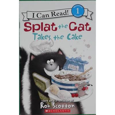 Splat the Cat Takes the Cake by Rob Scotton平装Scholastic猫吃了蛋糕