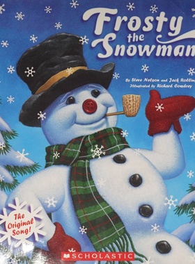 英语原版书雪人弗罗斯提绘本书由史蒂夫纳尔逊和杰克罗林斯创作理查德考德雷绘制插画适合36岁儿童亲子共读讲述雪人获得生命与