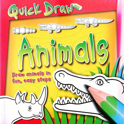 英文原版图书快速画动物教程