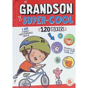 英语原版书我的孙子超级酷绘本SuperCool贴纸书亲子互动内含120张贴纸适合36岁男孩培养创造力想象力学习颜色形状数字字母方向简