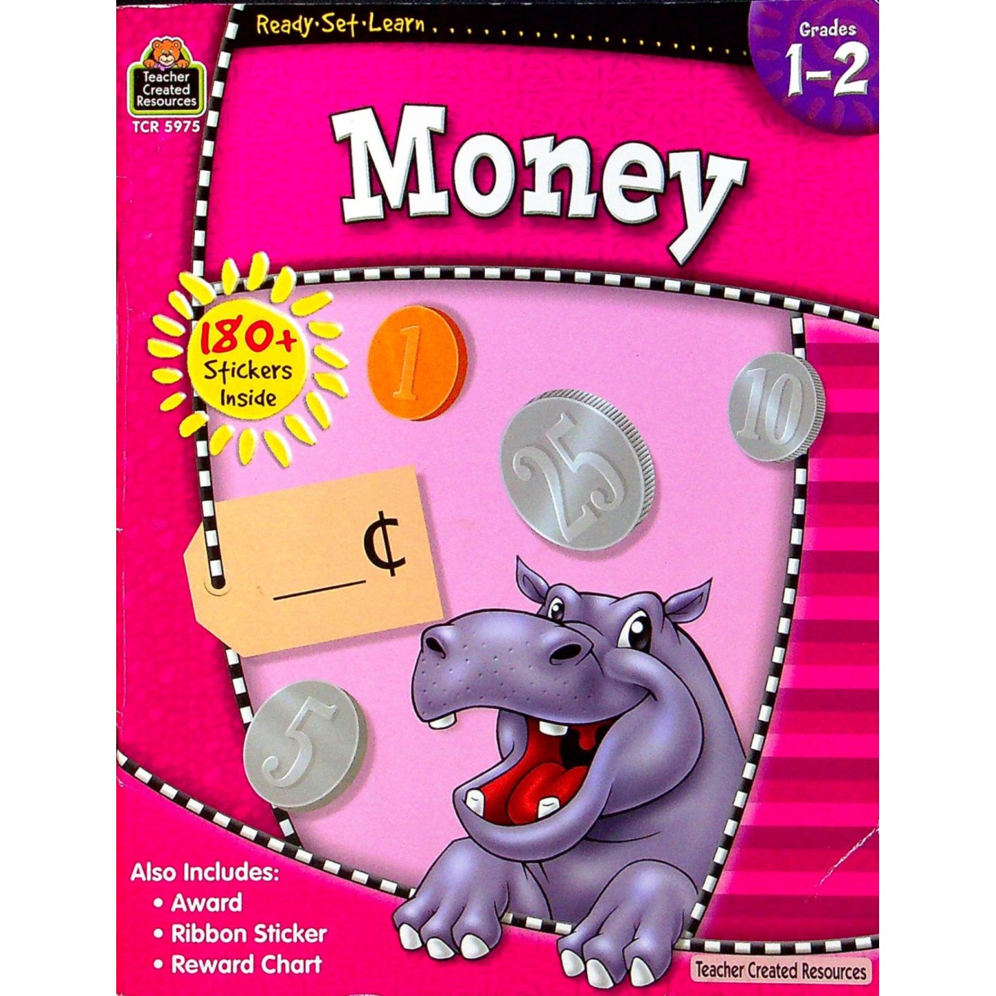 英语原版书ReadySetLearn系列彩色金钱理财启蒙亲子互动贴纸书适合710岁儿童通过180张贴纸和趣味活动学习美分镍币等钱币认知与