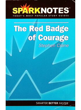 火花笔记原版书英语学习指南红色英勇勋章SparkNotes斯蒂芬克莱恩经典小说学习辅导适合中学生和大学生阅读帮助理解情节人物和主