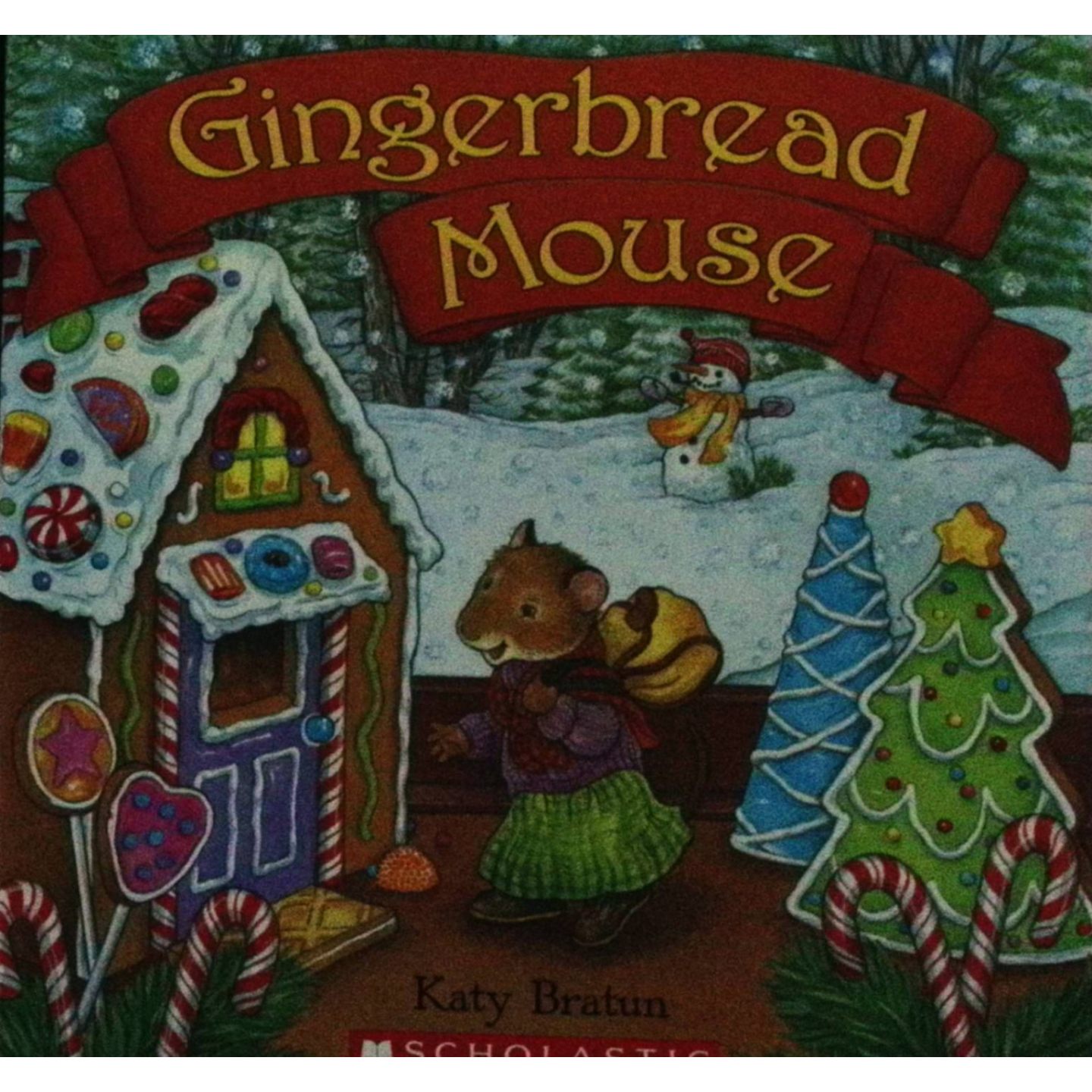 英语原版书姜饼屋老鼠绘本Gingerbread亲子共读圣诞童话故事凯蒂布拉顿温馨插画36岁儿童文学节日读物学乐出版社