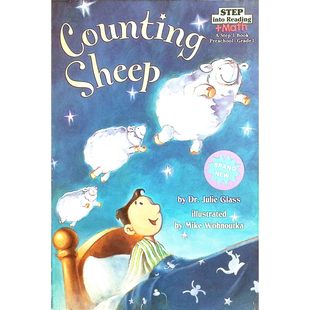 英语原版 数学系列数绵羊Step彩图亲子共读睡前故事朱莉格拉斯博士著迈克沃诺特卡绘适合710岁儿童学习数学概念和培 书走进阅读