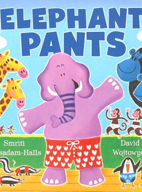 英语原版绘本大象的裤子由畅销童书作家斯姆瑞提普拉萨丹霍尔斯创作插画师大卫沃伊托维奇绘制讲述诺亚方舟上大象特朗普裤子丢