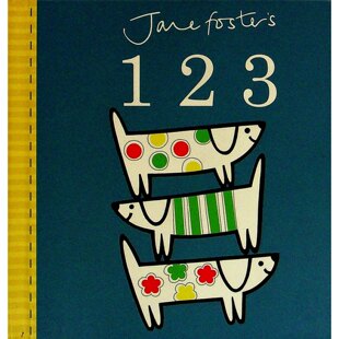 简福斯特原版书英语绘本123数字认知低幼启蒙Foster设计大胆时尚色彩鲜艳图案简洁适合02岁幼儿学习数字13和简单图案培养观察力