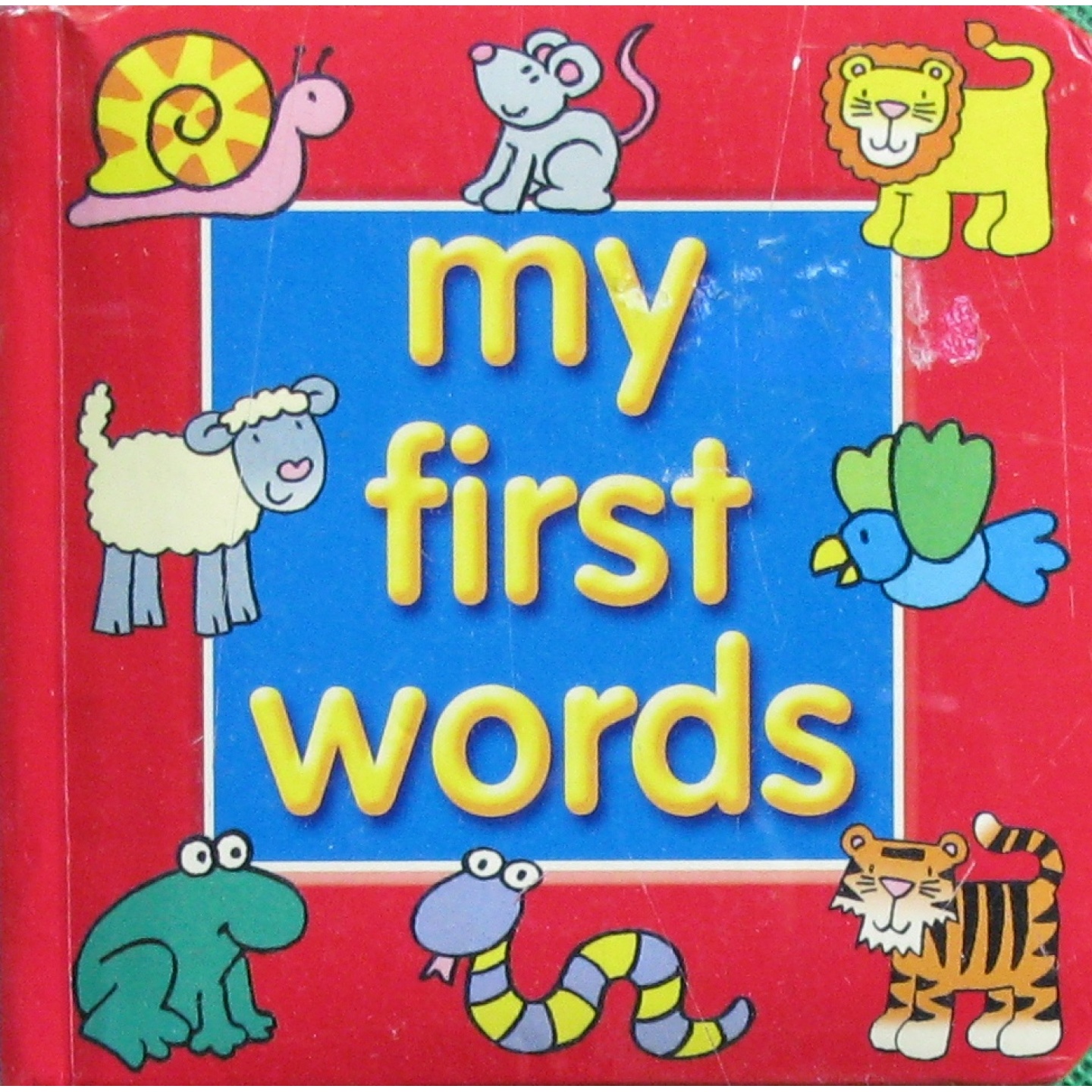 英语启蒙原版书MyFirstWords动物认知硬纸板书02岁适读宝宝第一本英语单词书色彩鲜艳图画简单帮助学习常见动物名称基础词汇儿童