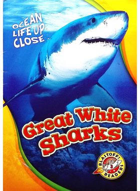 英语原版书大白鲨科普绘本冲天炮阅读丛书近观海洋生物Level3适合710岁少儿英语科普读物非虚构类阅读海洋生物知识启蒙