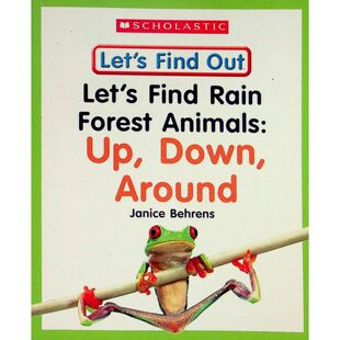 英语原版书让我们来找找看系列UpDownAround雨林动物绘本亲子共读36岁儿童自然科学启蒙学习方位词认识雨林动物互动问答式阅读学