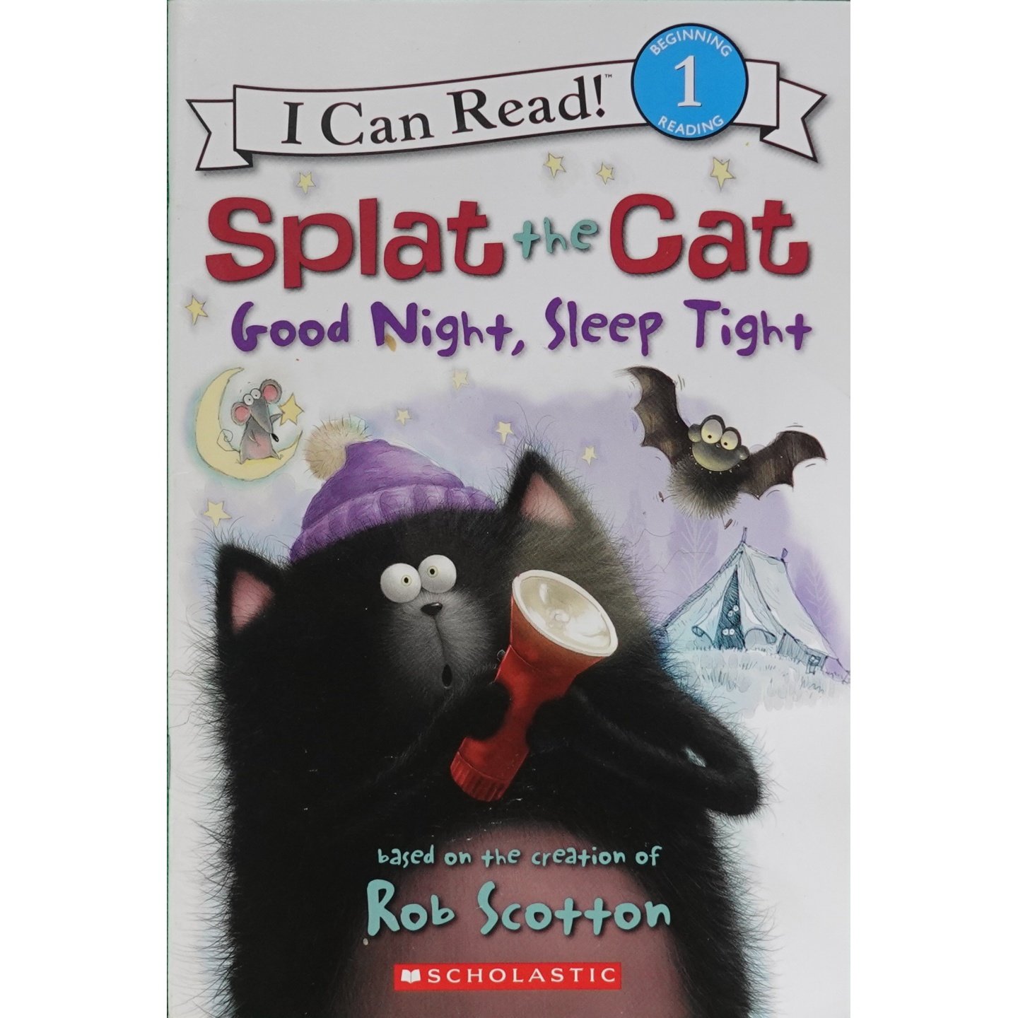 英语原版书我会读系列SplattheCat晚安睡个好觉绘本亲子共读睡前故事36岁儿童适读斯普拉特猫幽默温暖故事帮助建立睡眠习惯露营