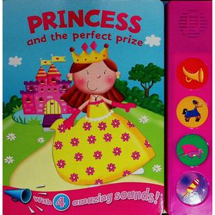英语原版绘本嘈杂的Noisy系列公主和完美的奖品36岁儿童童话故事书带4种奇妙声音按钮互动培养阅读兴趣和想象力适合亲子共读的趣
