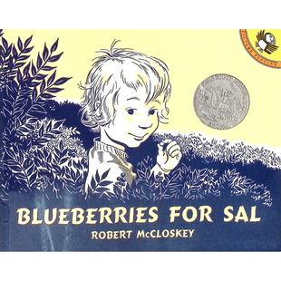 英语原版书帕芬图画书系列Blueberries凯迪克奖绘本小塞尔摘蓝莓适合36岁亲子共读温馨自然故事培养观察力想象力