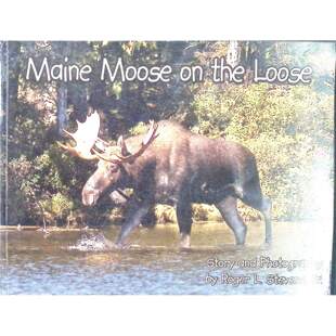 英语原版书缅因驼鹿大闯荡亲子共读自然绘本MaineMoose美国野生动物作家小罗杰L史蒂文斯创作全彩色印刷真实摄影搭配押韵诗句适