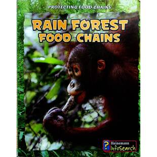 英语原版引进保护食物链系列RainForest雨林食物链彩色科普读物海蒂摩尔著维多利亚艾伦绘生动讲解雨林生态系统食物链与环保知识