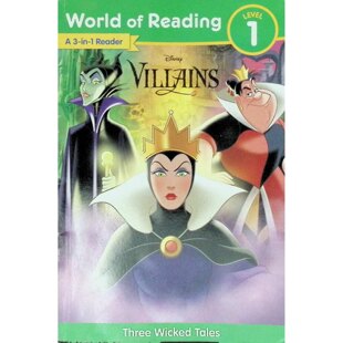 英语原版书迪士尼反派阅读世界系列ThreeWickedTales绘本适合36岁儿童阅读包含三个关于迪士尼经典反派角色的邪恶故事简单文字和