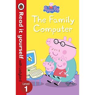 小猪佩奇原版书TheFamilyComputer小瓢虫自主阅读系列英语启蒙绘本适合36岁学龄前儿童亲子共读故事简单插图生动帮助孩子学习计