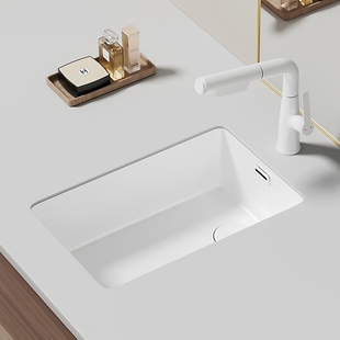 陶瓷竖装阳台有切角柱台下盆窄边洗手脸盆嵌入式洗衣池槽盆洗手盆