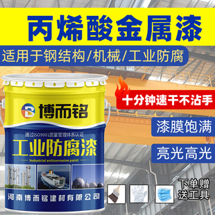 亮光丙烯酸面漆金属漆户外快干漆防腐防锈金属漆翻新工业设备油漆