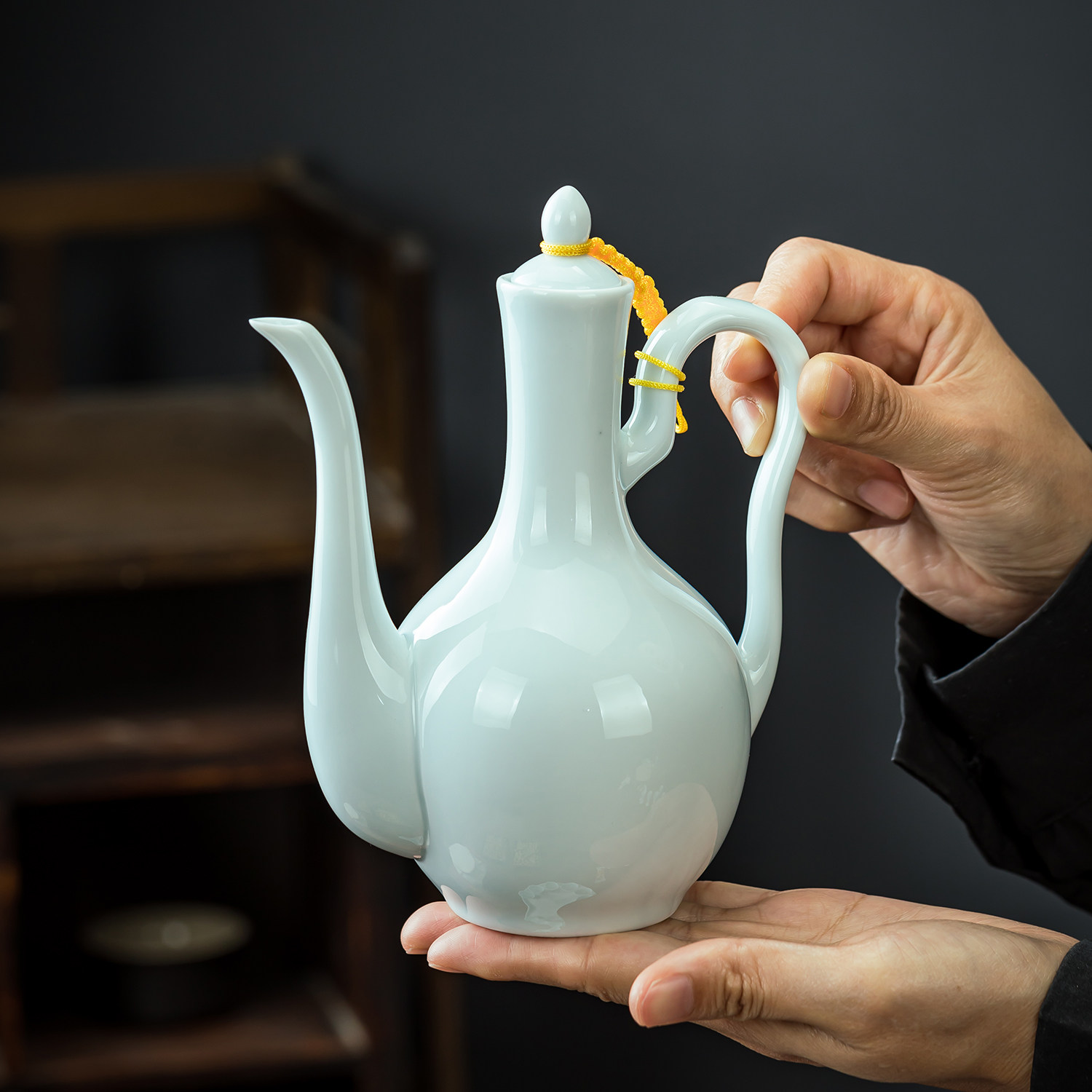 陶瓷家用酒壶中式复古风酒具套装半斤老式温酒壶分酒器青瓷小酒瓶