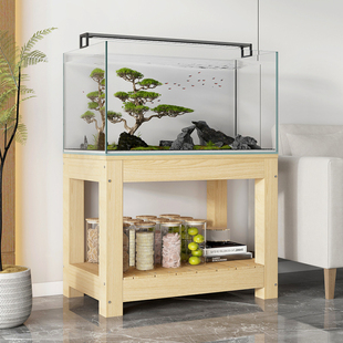 花架客厅鱼缸底柜柜子水族箱架子置物架简易桌子底座鱼缸架子实木