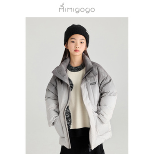 儿童90白鸭绒羽绒服外套3K03 MIMIGOGO定制渐变印花中长款 4折
