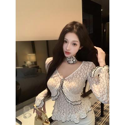 轻奢高级感纯欲辣妹白色T恤女