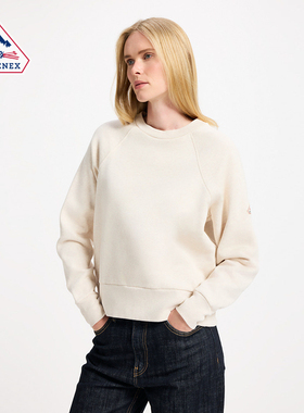 Pyrenex 女士上衣纯棉圆领抓绒纯色宽松休闲卫衣 MOOD