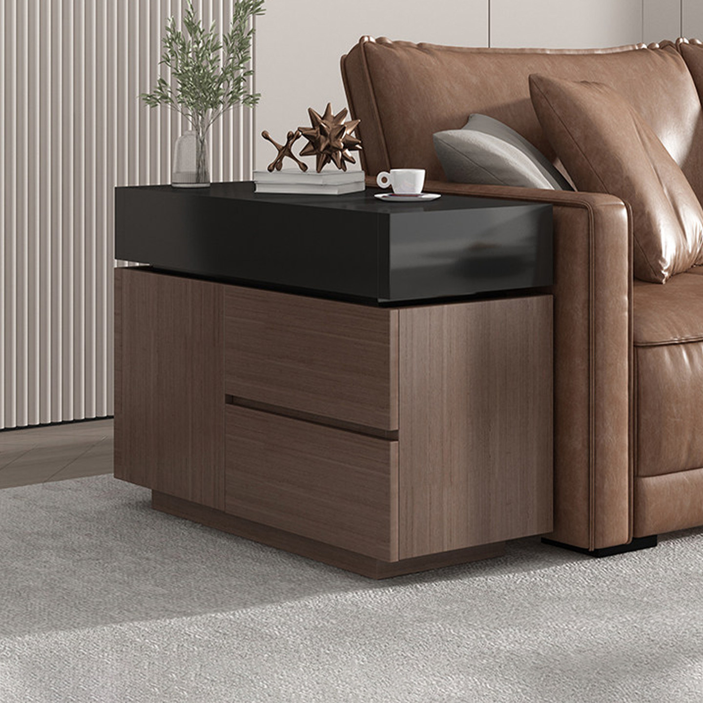 实木沙发边柜侧边柜家用茶水柜客厅矮柜窄柜多功能边几柜置物柜子