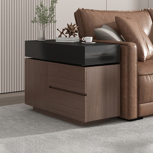 实木沙发边柜侧边柜家用茶水柜客厅矮柜窄柜多功能边几柜置物柜子