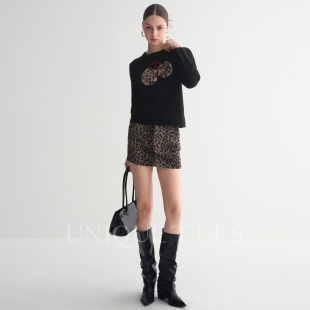jing典圆领豹纹樱桃针织衫 尢壹 反叛假日 EEES U5508321 UNIQUE