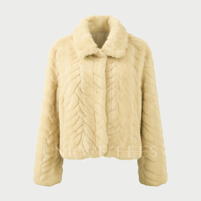 尢壹/UNIQUE'EEES【韩系千金】时髦环保皮草外套U5518515