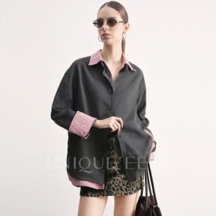 假两件撞色休闲百搭衬衫 尢壹 本期主推 EEES U5510304 UNIQUE