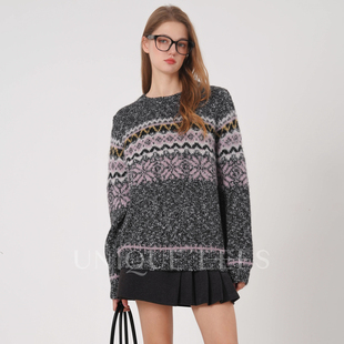 慵懒费尔岛提花针织衫 尢壹 冬日氛围密码 EEES U5508028 UNIQUE