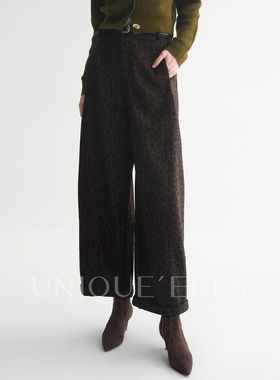 尢壹/UNIQUE'EEES【丛林光影】 美式复古豹纹弯刀裤U5514314