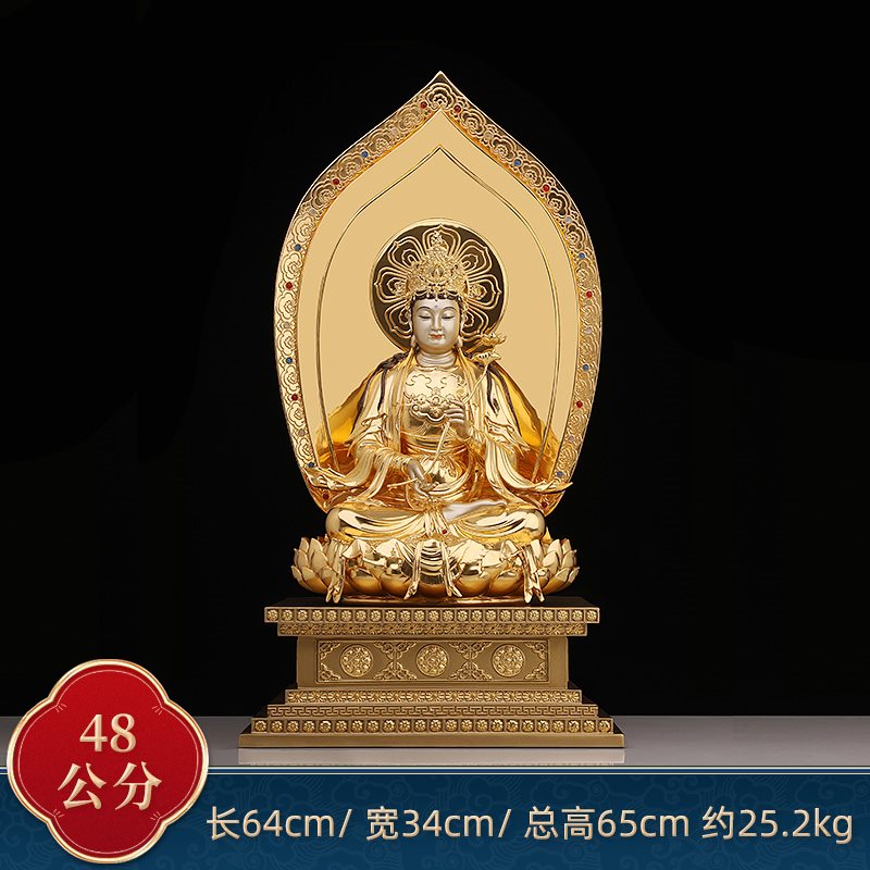 西方三圣佛像金身铜像阿弥陀佛z大势至观音菩萨神像