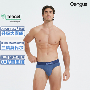 Oengus兰精天丝莫代尔男士三角裤男内裤高级透气亲肤性感简约诱惑