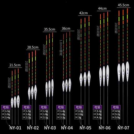 鱼漂细尾超细加粗醒目近视防风超亮加粗尾近视浮漂钓鱼具用品大全