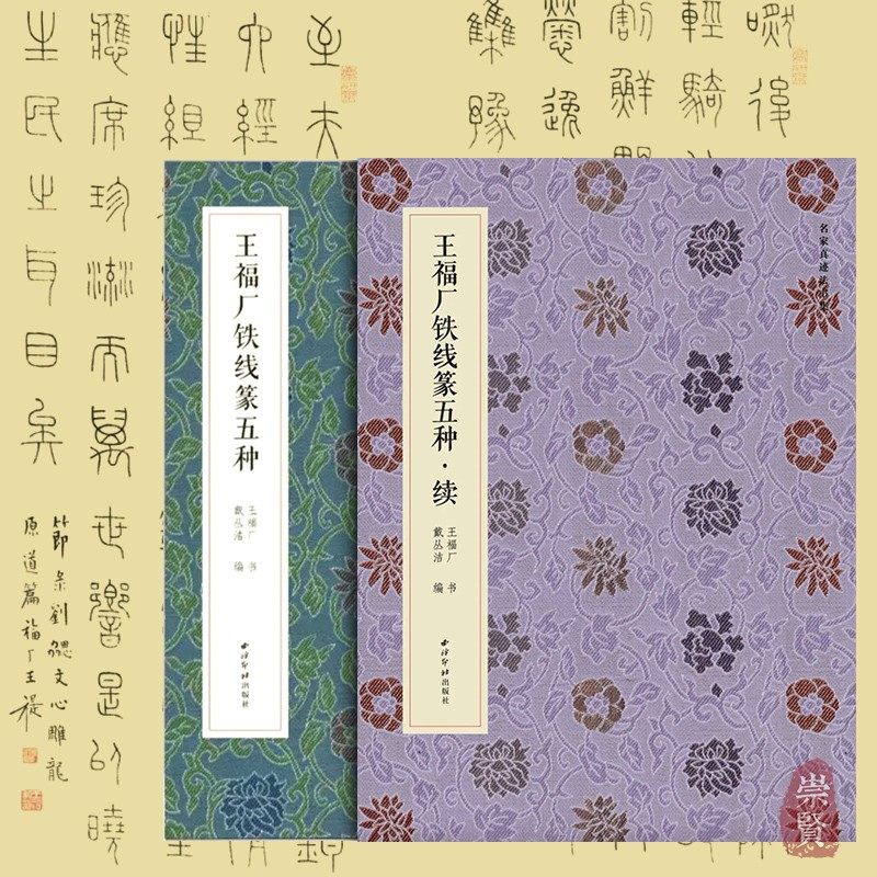 王福厂铁线篆五种续套装书法原大高清字帖王福庵篆书原帖赏析临摹创作条屏练字小篆字帖收藏本西泠印社出版