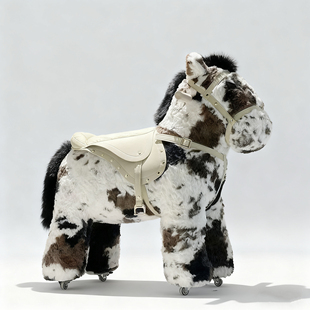 网红新款 可移动骑行小马椅家用儿童玩具滑轮动物椅客厅舒适矮凳