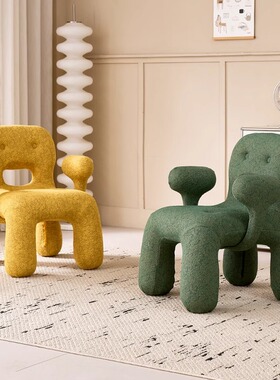 饼干椅创意椅子客厅家用休闲椅单人沙发椅儿童椅姜饼人BB化妆椅