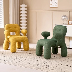 饼干椅创意椅子客厅家用休闲椅单人沙发椅儿童椅姜饼人BB化妆椅