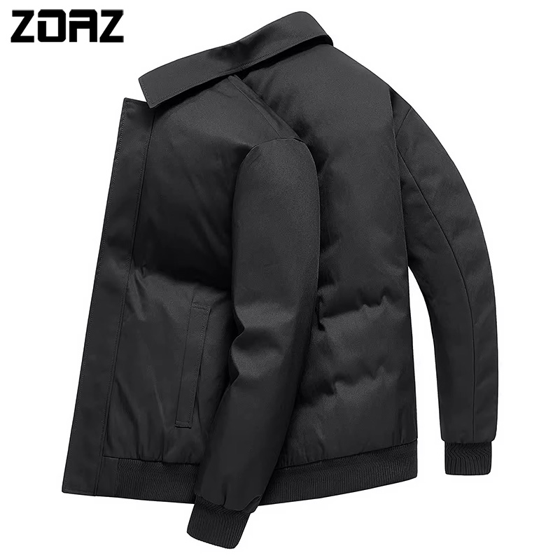 ZOAZ轻薄夹克羽绒服2025冬季男士新款翻领鸭绒保暖秋冬装短款外套