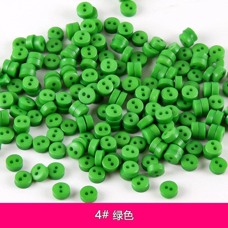 수지 DIY 손으로 그린 ??버튼 다채로운 혼합 색상 작은 버튼 미니 캔디 컬러 두 눈 빵 버튼 6MM
