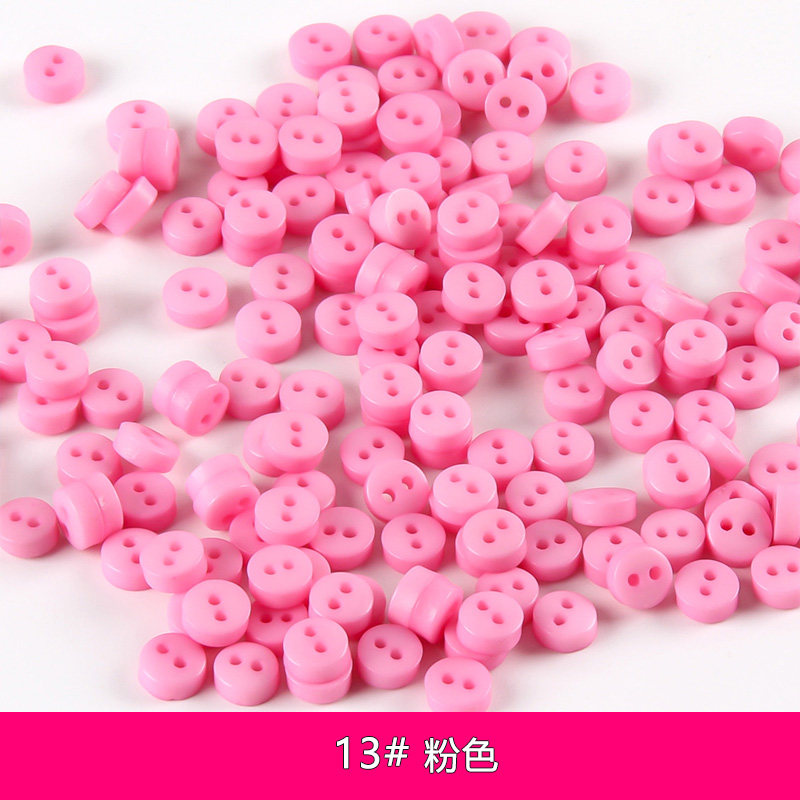 수지 DIY 손으로 그린 ??버튼 다채로운 혼합 색상 작은 버튼 미니 캔디 컬러 두 눈 빵 버튼 6MM