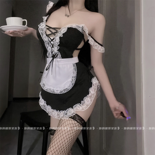 喵:辣妹公式*性感睡衣女暗黑风纯欲制服洛丽塔女仆女佣镂空睡裙
