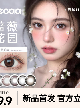 【雾感清冷】Fecaa菲可自然美瞳日抛10片黑灰色隐形眼镜轻混扩瞳
