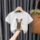 Коричневый кролик/белый t#