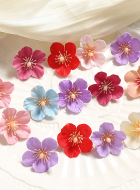 ins仿真迷你樱花花瓣 假花绢花diy手工材料服装发夹配饰餐桌摆件
