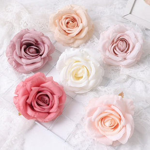 仿真星月玫瑰花 假花绢花diy材料婚庆胸花装饰草帽花配件拍摄道具